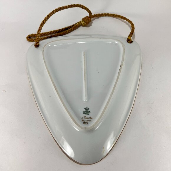 Vtg Alka Kunst Porcelain Wall Hang Plate White Rialto Germany Bavaria MCM 50s - Picture 4 of 16